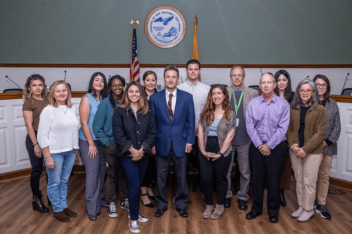 A group photo of the Mid Bergen staff